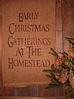 Early Christmas Gatherings at the Homestead towel or pillow