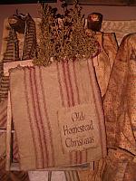 Olde Homestead Christmas hanging grain sack
