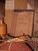 Love letters grainsack covered book