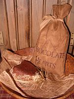 Chocolate hearts sack