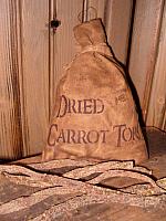 Dried Carrot tops ditty bag