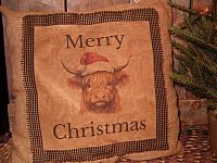 Merry Christmas Highland Cow print items