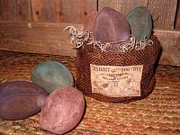 Rabbit Brand Egg Dye burlap egg basket