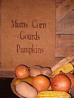 Mums Corn Gourds Pumpkins towel