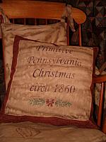 Primitive State Christmas pillow