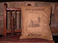 Spring gatherings t the cabin towel or pillow